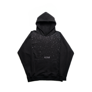 Black hoodie with rhinestones