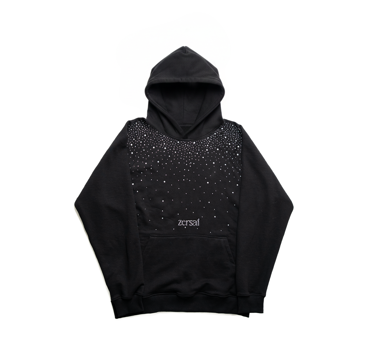 Black hoodie with rhinestones