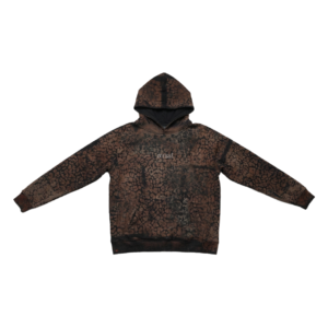 Hoodie with bleach effect