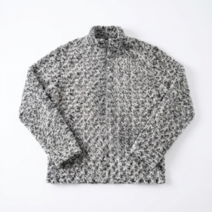 grey curly fur jacket