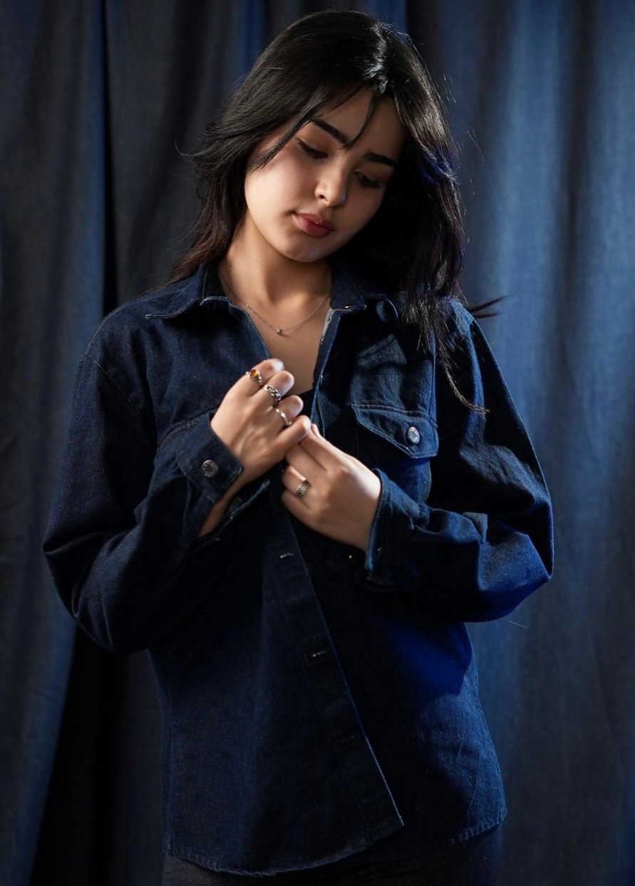 Denim blue navy shirt