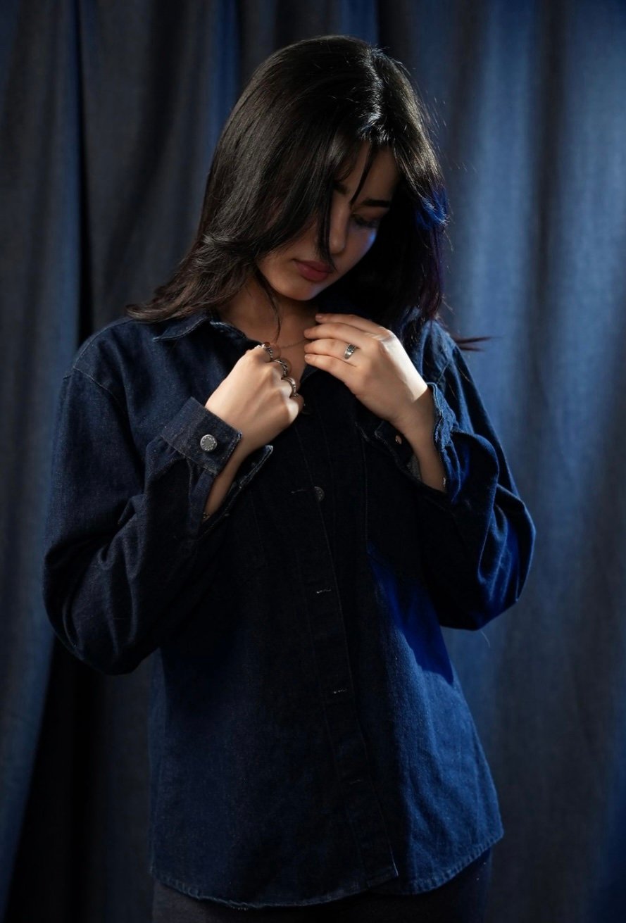 Denim blue navy shirt