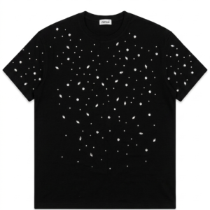 Black t-shirt with rhinestones
