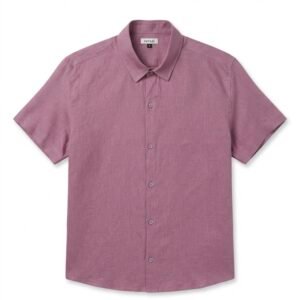 Ashy mauve Oversized linen shirt