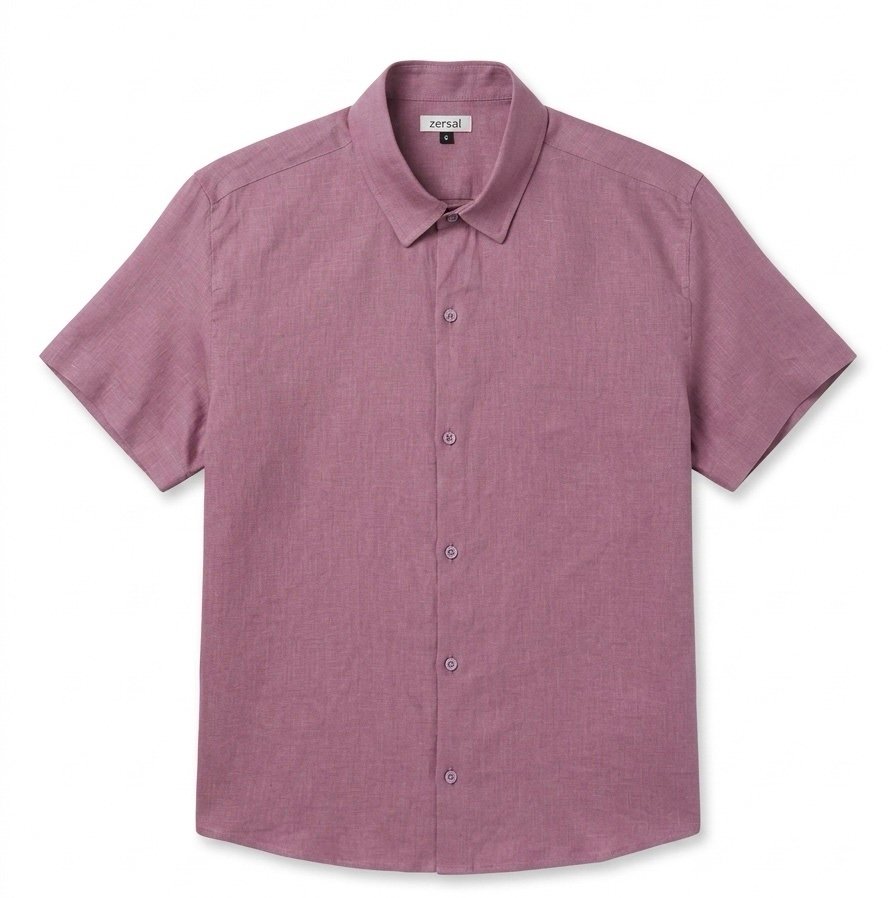 Ashy mauve Oversized linen shirt