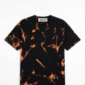Black Oversized t-shirt with bleach effect