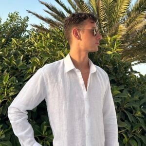 White linen shirt