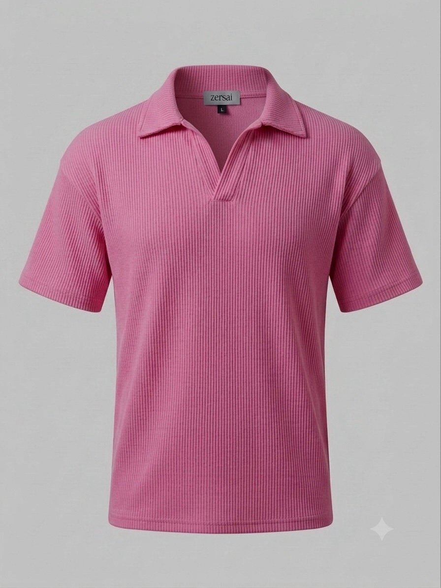 Pink oversized polo