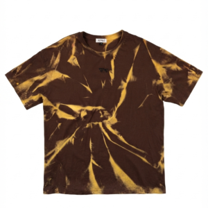 Oversized brown t-shirt with bleach effect